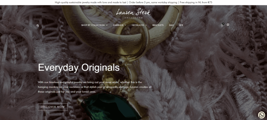 Lauren Sterk Amsterdam website hompage screenshot